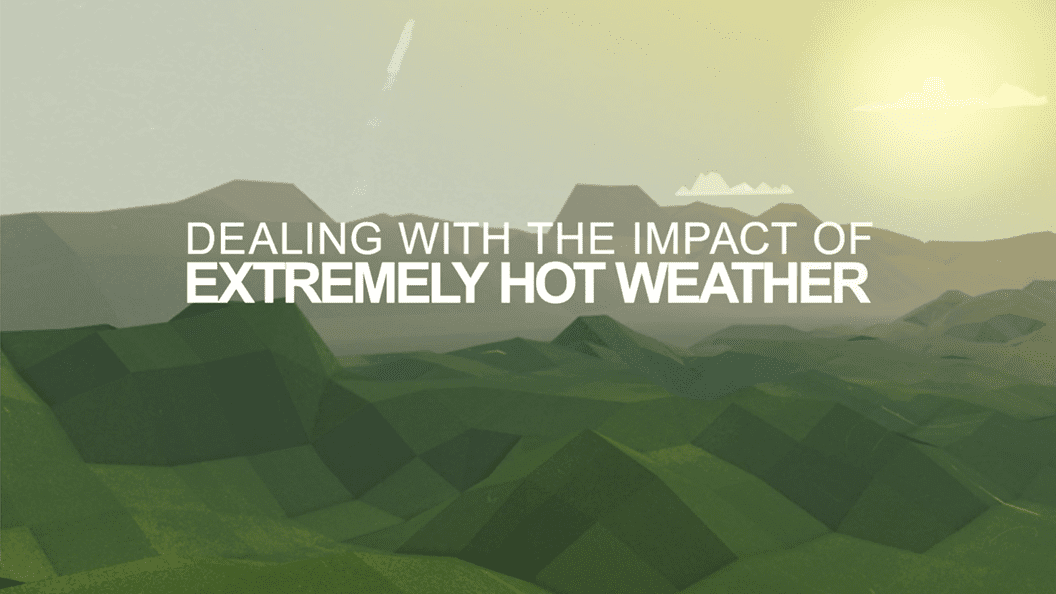 Hot weather / climate change explanation animation - with subtitles