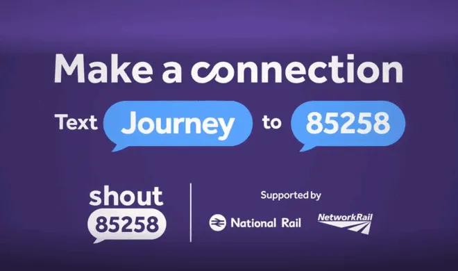 'Make a connection' strapline, along with text number for help
